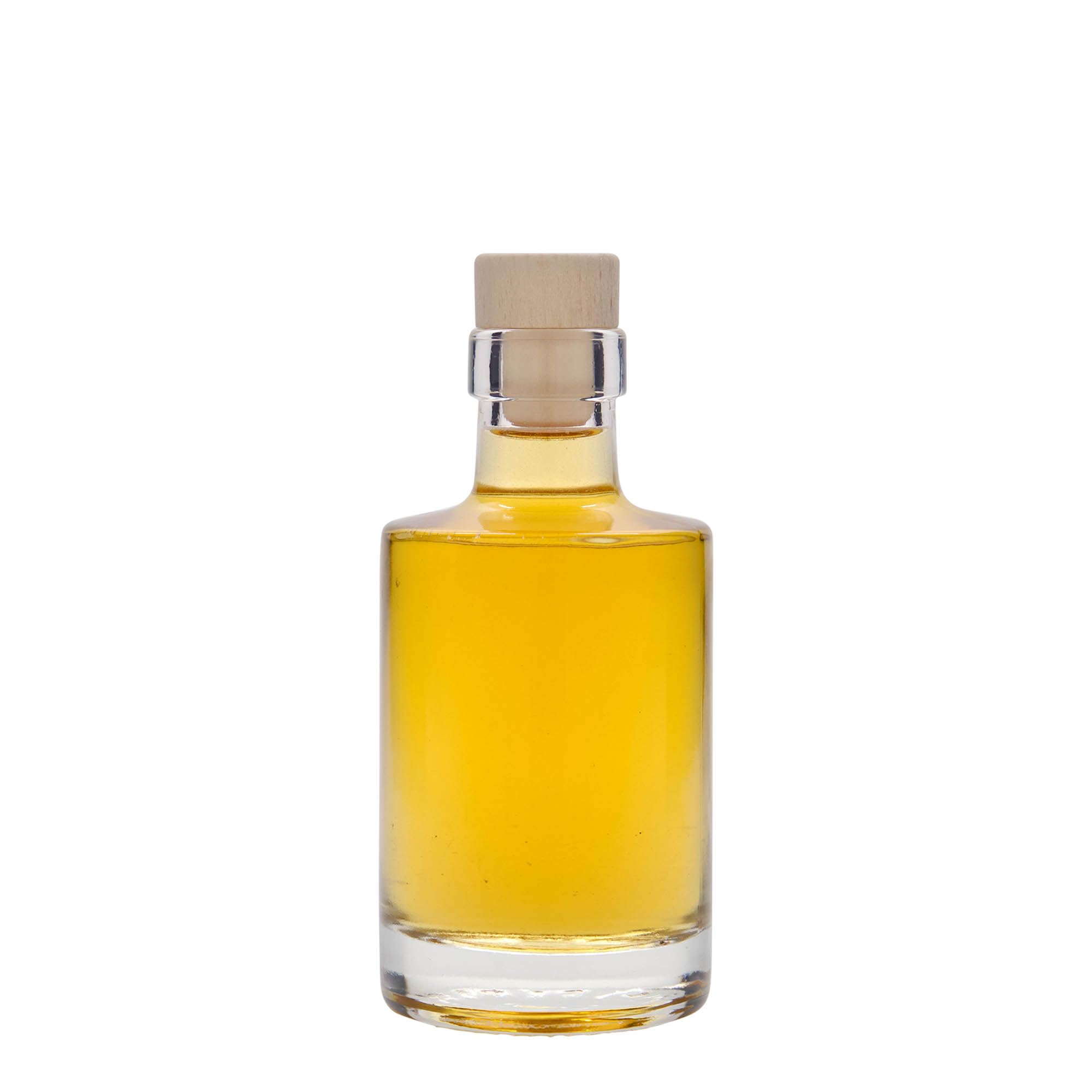 Zestaw 24 szklanych butelek 200 ml Aventura okrągłe, przezroczyste, z korkiem