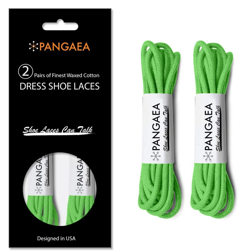 Image of [4 Laces] 2-Pair Pack Waxed Round Oxford Shoe Laces for Dress Shoes Chukka 3 /32Inch Thin