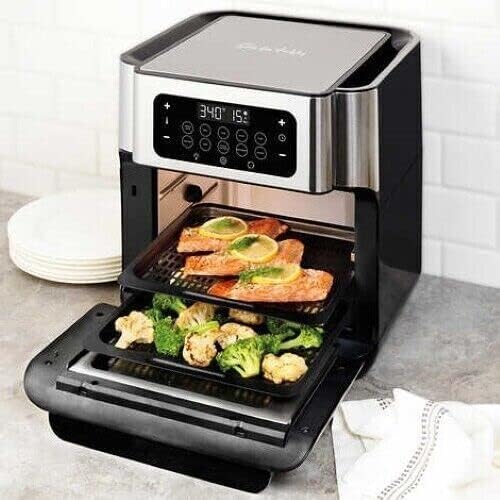 Sur La Table SLT-1818 Air Fryer cooking on multiple trays