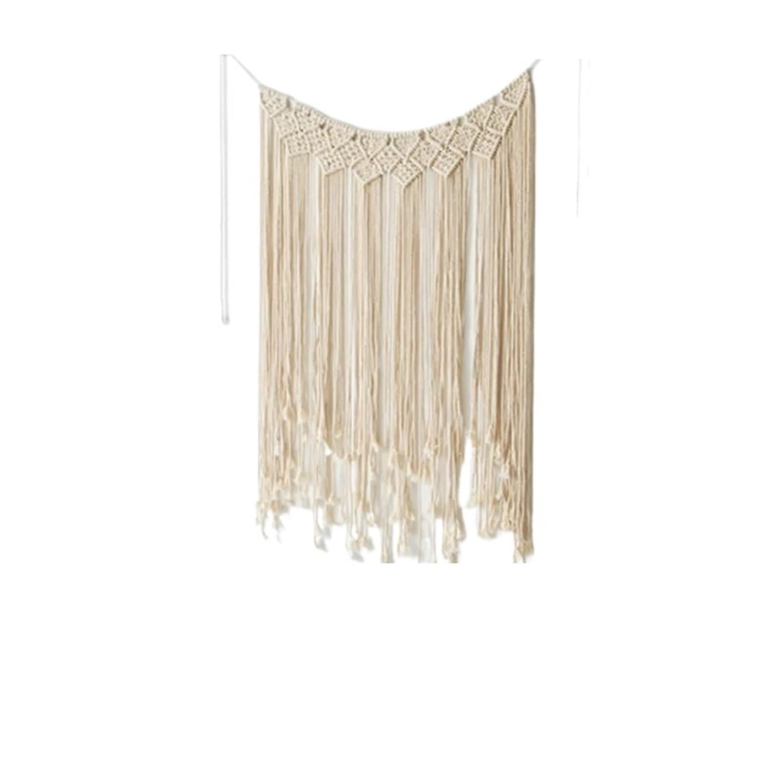 DFGBAPKBL 100 * 115cm Hand Woven Macrame Tapisserie Wandbehang Fenster Tür Vorhänge Hochzeit Hintergrund Home Dekoration Für die Dekoration von Wänden(50CMx65CM)