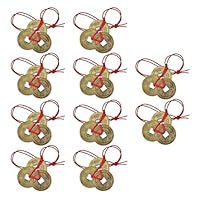 NYGGTYK 10 Stück Chinesische Glücksmünzen, Chinesische Neujahrsmünzen, Chinesische Feng Shui-Münzen, Chinesische Feng Shui-Bronze, Chinesische Kupfermünzen, Chinesische Neujahrsdekorationen