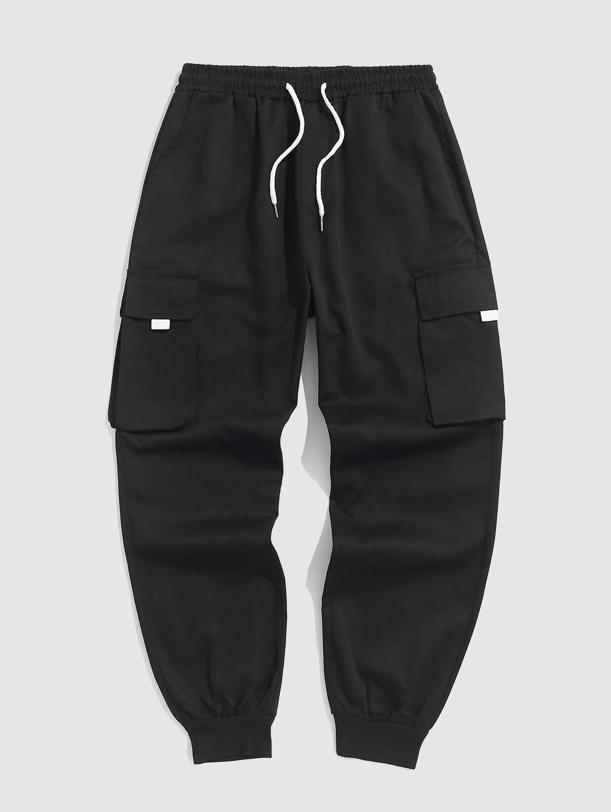 ZAFUL Loose Fit Strahlfüße Cargo Hose Herren Lang Tunnelzug Fallschirm Lässig Y2K Hosen Verstellbare Taille