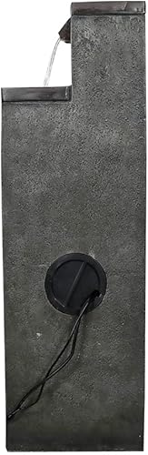 Miniatura 8 de BBabe Moderna fuente de agua de pie de 39.3 pulgadas de alto, fuente de agua para interiores y exteriores con luces para el hogar, jardín,