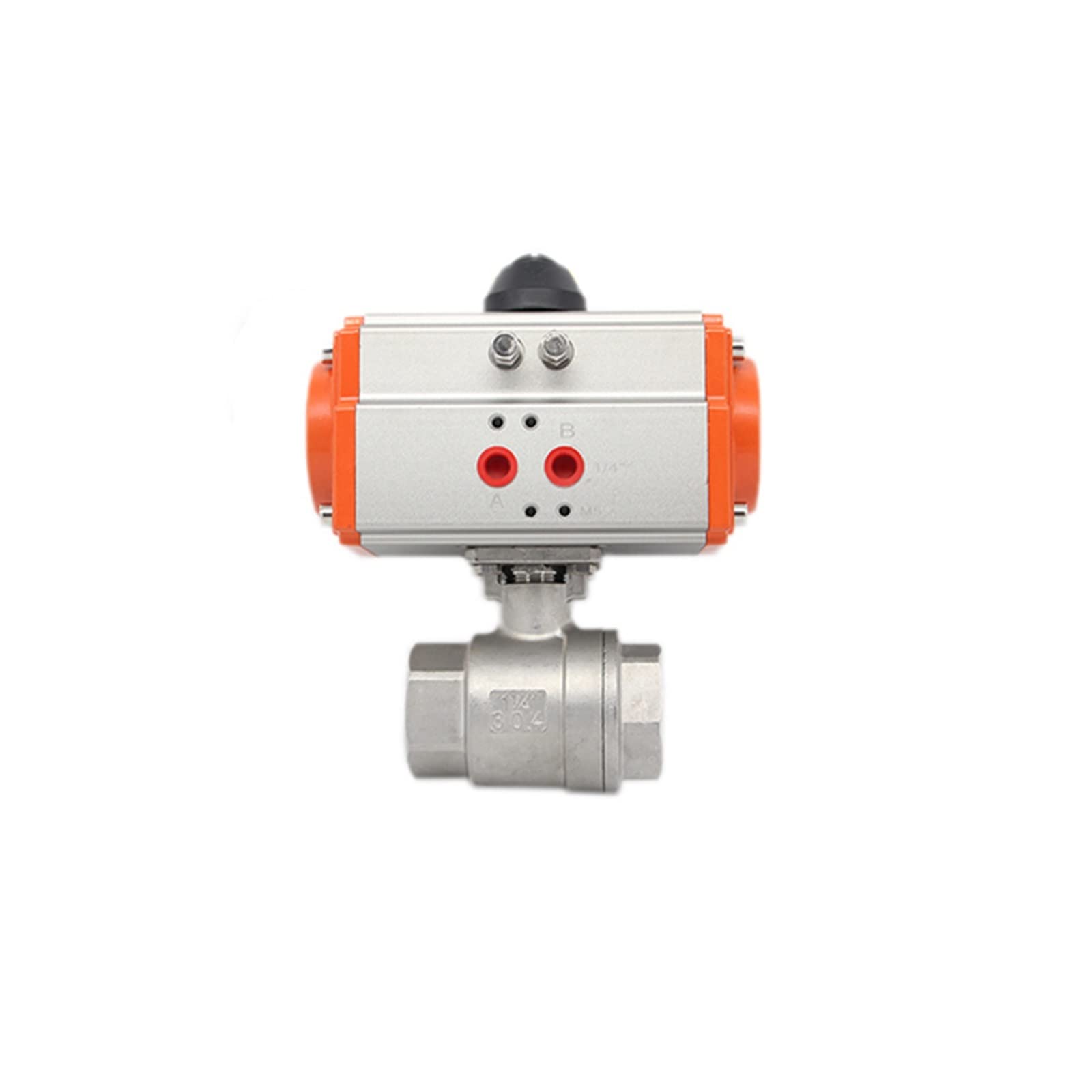 Vanne à boisseau sphérique pneumatique DN20 en acier inoxydable 304 à double effet