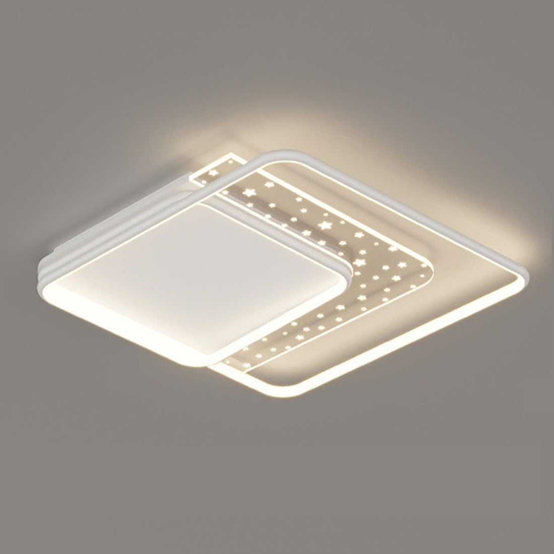 Plafonnier LED créatif en étoile à éclairage homogène pour grand salon et chambre