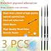 Sdanart Scroll Pinstriping Brush,3 PCS High Performance Script Pinstripe Brushes,Made from A Blend of Squirrel Hair, Wool and Nylon，Professional Art Paintbrushes,Suitable for Artists and Beginners