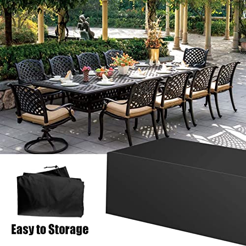 Pokrowiec na meble 130 x 130 x 74 cm pokrowiec na meble ogrodowe wodoodporny pokrowiec ochronny na stół ogrodowy meble ogrodowe, pokrowce na meble ogrodowe 42