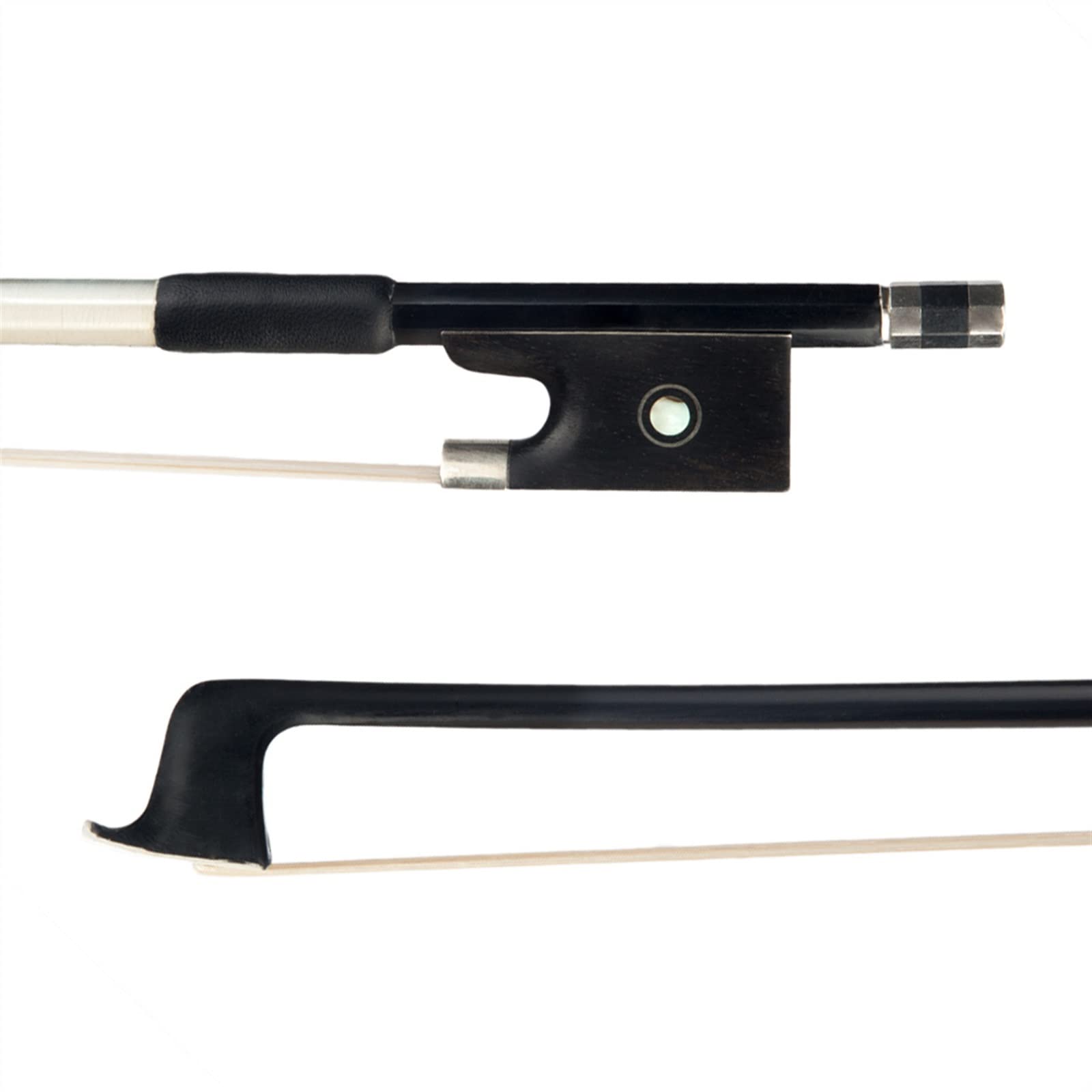 tamaño completo violín Arcos Arco De Violín 4/4 3/4 1/2 1/4 1/8, Palo Redondo De Fibra De Carbono, Arco De Violín Acústico De Rana De Ébano, Arco De Violín De Fibra De Carbono Arco violín (Color : 1-