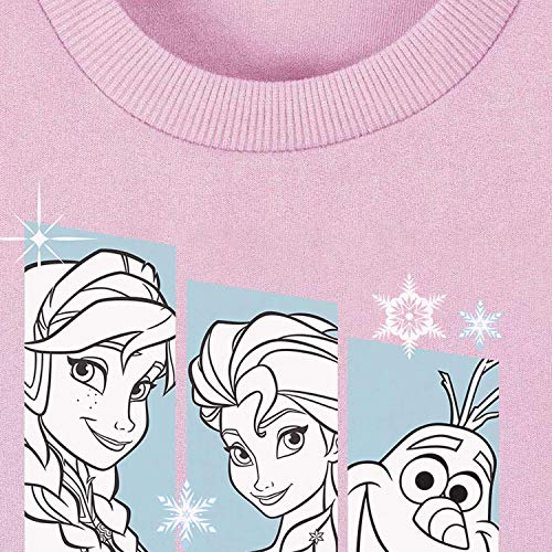 Image of Kidsville Frozen Printed Regular Fit Pink Poly Cotton Girl's Sweatshirt