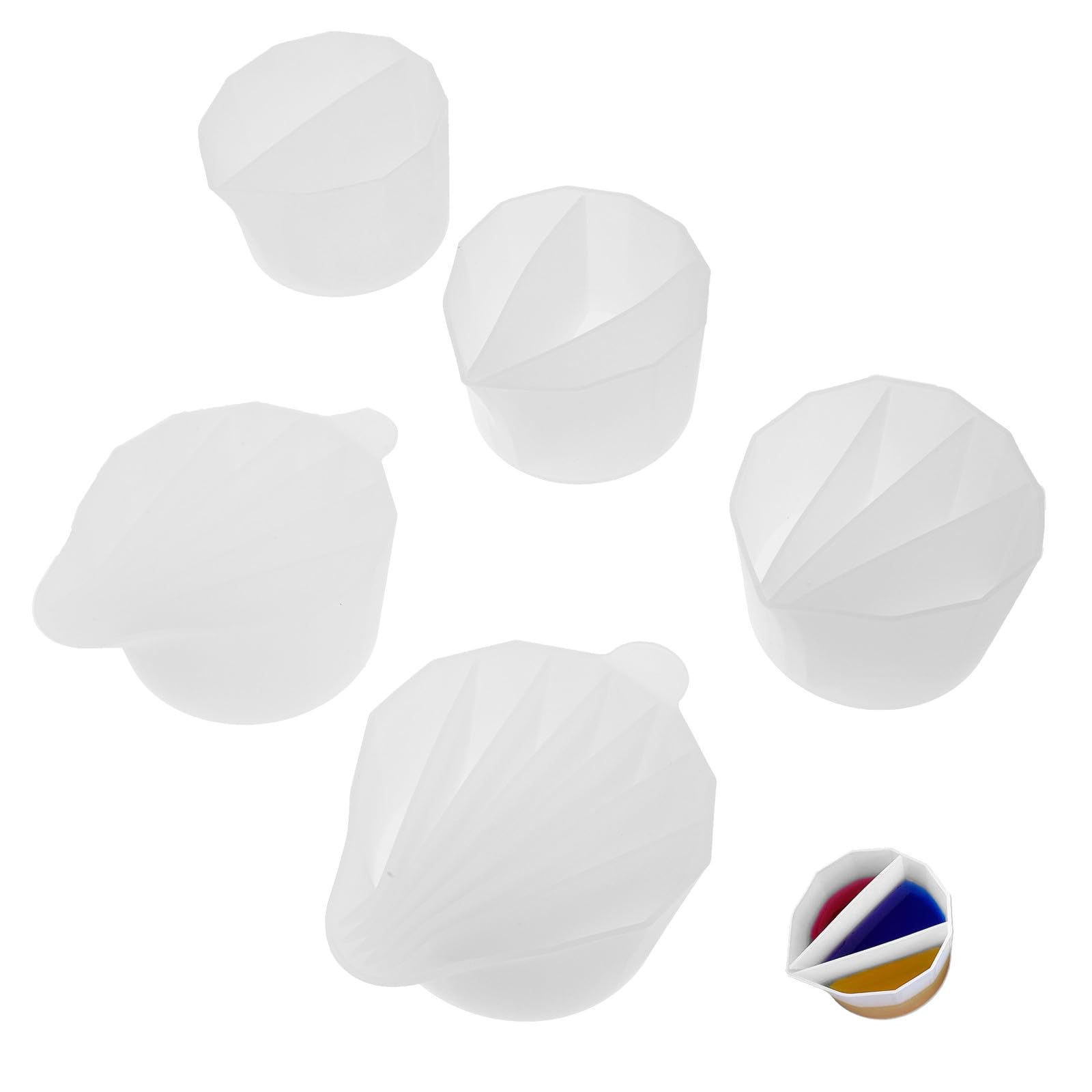 Gobelets mélangeurs silicone pour pouring art et loisirs créatifs de peinture