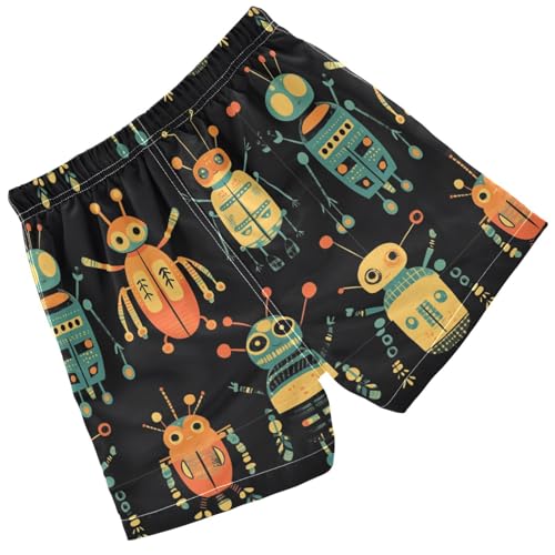 Pigsaly Boys Swim Trunks Pattern of Robot Boys Board Shorts Swimsuit Swimwear Summer Bathing Suit XS Multicolor2
