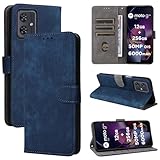 Nutmeg Motorola Moto G64 5G ケース 手帳型 Motorola Moto G64Y 5G カバー 財布型 Moto G64 5G/G64Y 5G スマホケース 携帯ケース カード収納 マグネット式 高級PUレザー スタンド機能付き 耐衝撃 耐摩擦 全面保護 軽量 超薄型 ビジネス風（ダークブルー）