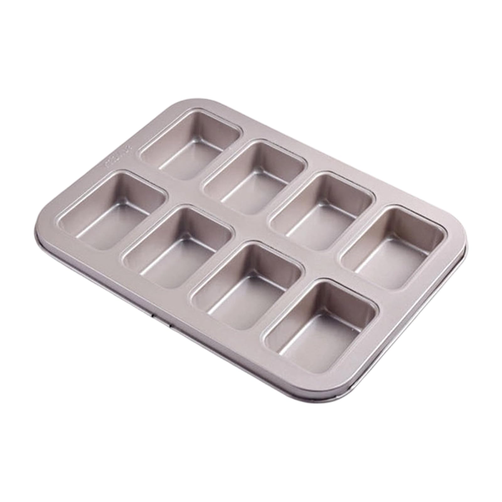Buxuaaaa Portable 8 Cavity Dessert Miniature Loaf Baking Tool Carbon Steel Construction Cake Pan Kitchen Accessory Steel Mold