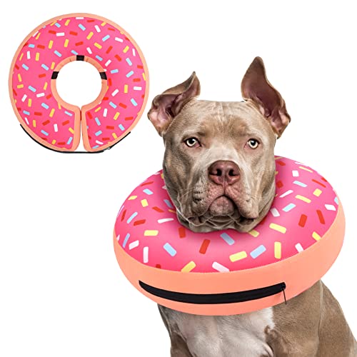 Image of Supet Inflatable Dog Cone Collar Alternative After Surgery, Dog Neck Donut Collar Recovery E Collar for Neuter, Soft Pet Cone for Small Medium Large Dogs