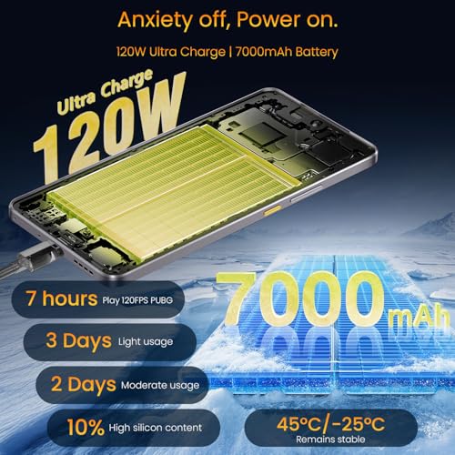 Image of realme GT 7T 5G Smartphone 12GB+256GB Yellow,6.80 inch Screen, 120Hz Refresh, 7000mAh Battery, 120W Ultra Charge, 90MP AI Cameras, Dimensity 8400-MAX chipset, IP69