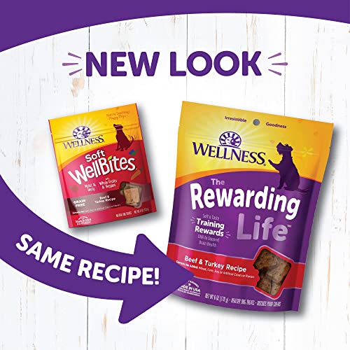 Wellness Soft Puppy Bites With Rewarding Life Soft Dog Treats, Beef & Turkey Bundle #TOP5