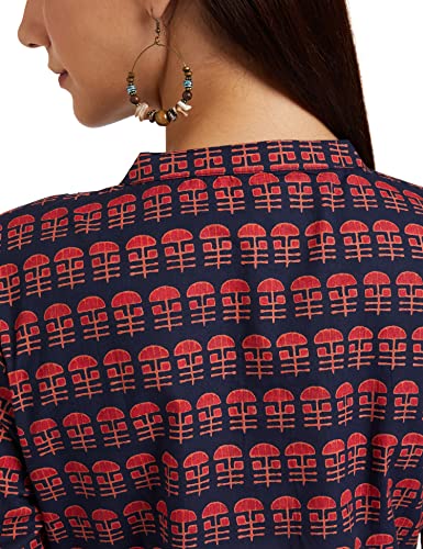 Image of Amazon Brand - Myx Women Cotton Straight Fit Straight Kurti (Available in Plus Sizes)