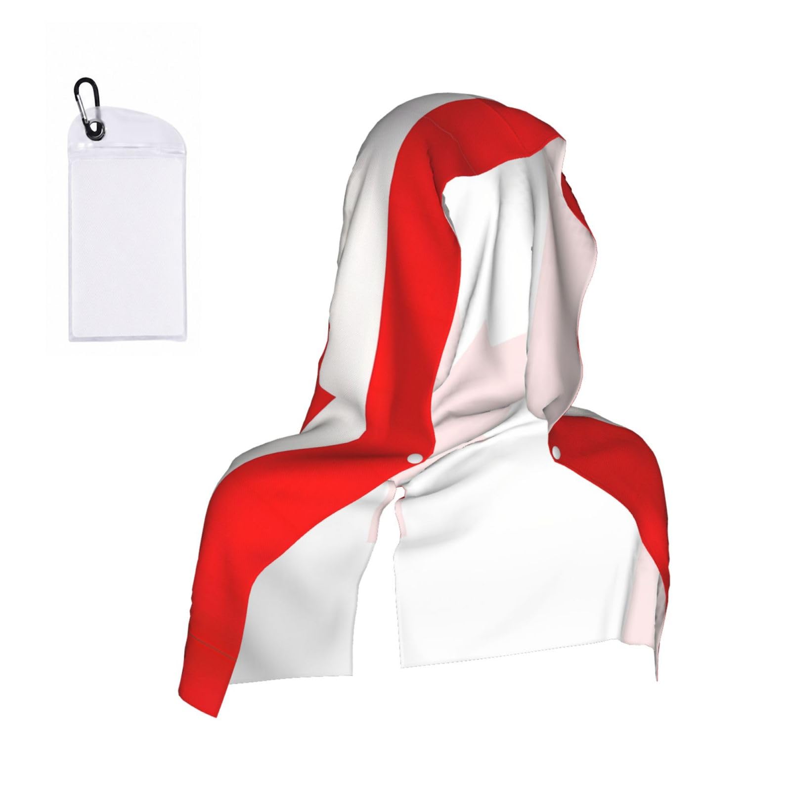 DUWAA Canadian Flag Print Cooling Hooded Sports Towel, 30×60cm Quick Drying Summer Cool Head Wrap For Neck And Face