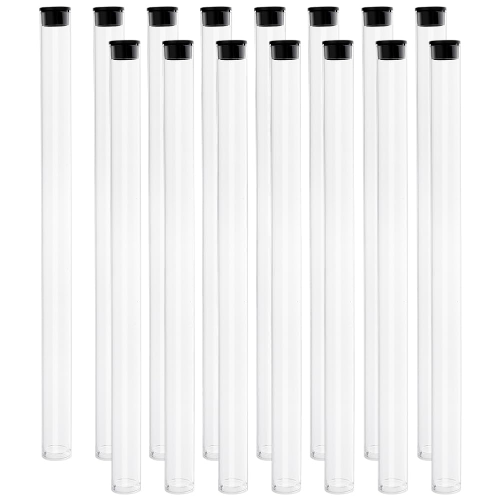 Tubes d'encens en acrylique WEBEEDY x15 avec couvercle noir