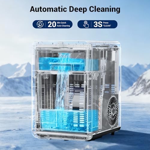 Nugget Ice Maker, 44lbs/24h Ice Makers Countertop, Soft Ice Ready in 5-10Mins Nugget Ice Maker Countertop, Self-Cleaning Pellet Ice Maker for Home, Kitchen, Office, Party - 3