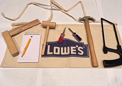 Kids Tool Apron Set Hammer Saw Screwdrivers Level Angle Ruler True Tools Home