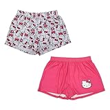 Bioworld Hello Kitty Character Print Women's 2-Pack Sleep Pajama Shorts -Large