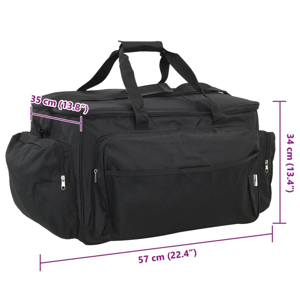 Furniture Select - Bolsa de pesca impermeable de tela Oxford negra, Black
