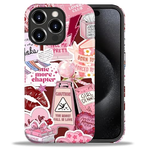 Coque iPhone 15 Pro antichoc et anti-rayures protection hybride motif club de livre