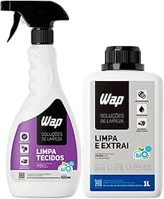 WAP Kit Limpa e Extrai + Limpa Tecidos – Limpeza Profunda Profissional e Biodegradável para Estofados e Tecidos