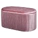 Produktbild HOMCOM Sitzbank Polsterbank mit Stauraum Truhenbank für Wohnzimmer französische Stil Samt elegant Rosa 81 x 40 x 41 cm