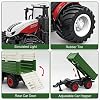 fisca Remote Control Tractor Toy RC Farm Set with Trailer Front Forklift, 1/24 Scale 2.4Ghz Electronic Farm Truck Vehicle Toy with Light for Kids Age 6, 7, 8, 9 and Up Years Old