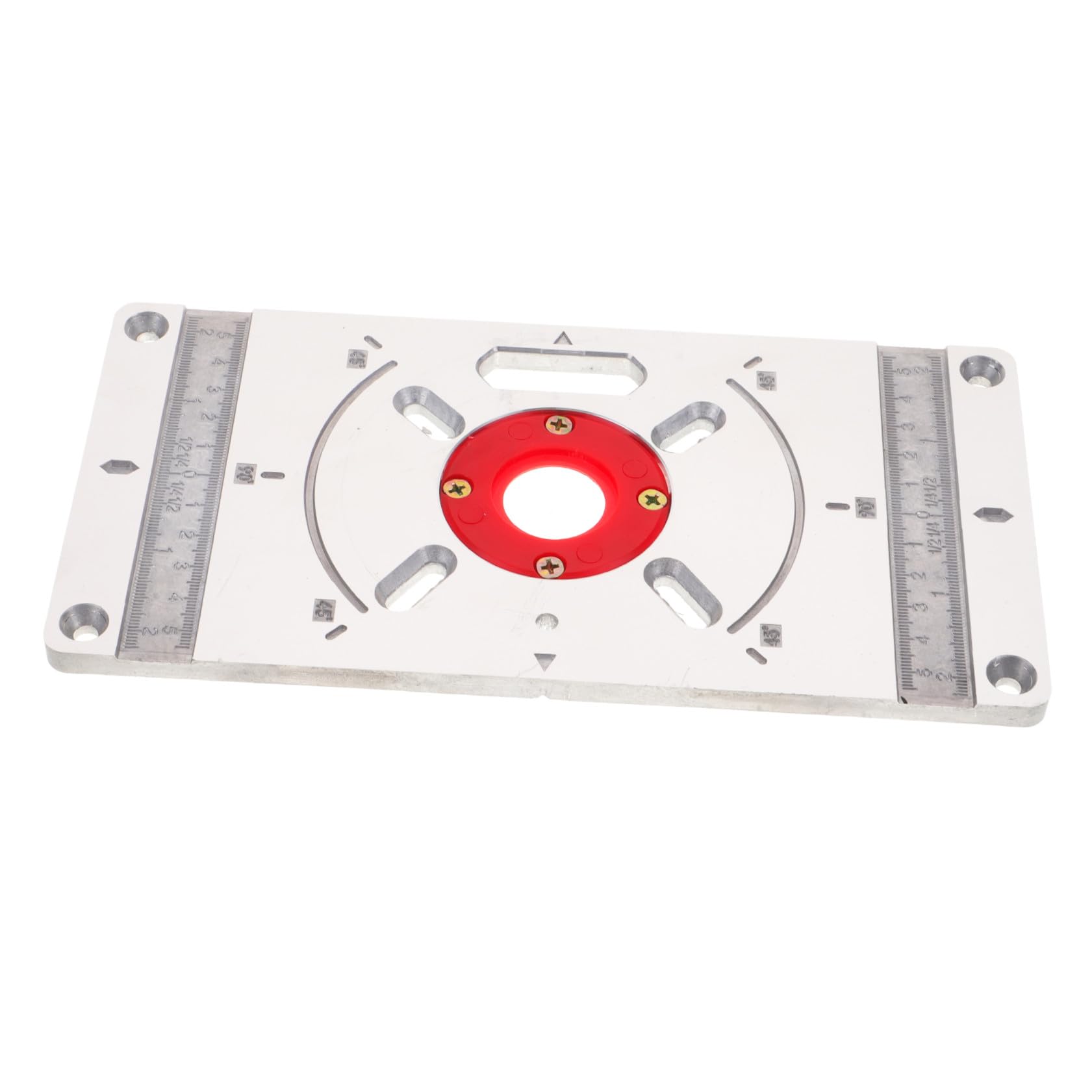 Piastra Router Inserto Argento in Metallo e Plastica per Lavorazione Legno