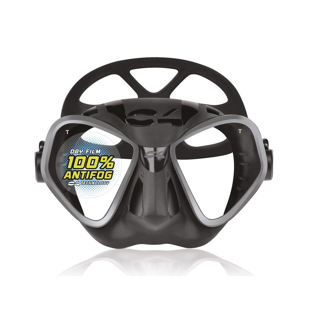 C4 Condo-R Máscara de buceo para apnea, buceo, snorkel y buceo con botella, modelo Black – Snake Camu – Carbon