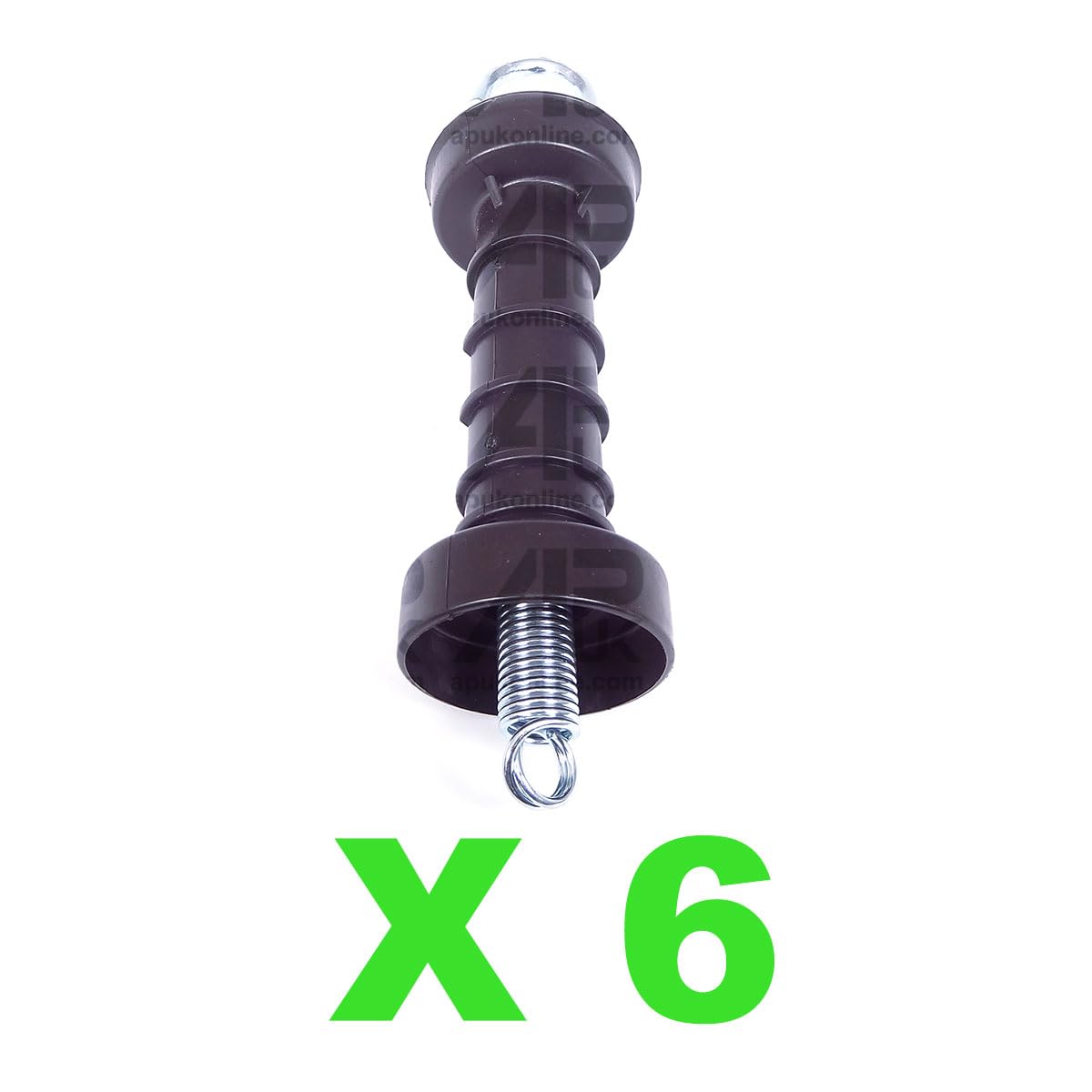 6x Heavy Duty Electric Fence Arch Hook Gate Handle & Spring Inside Insulator