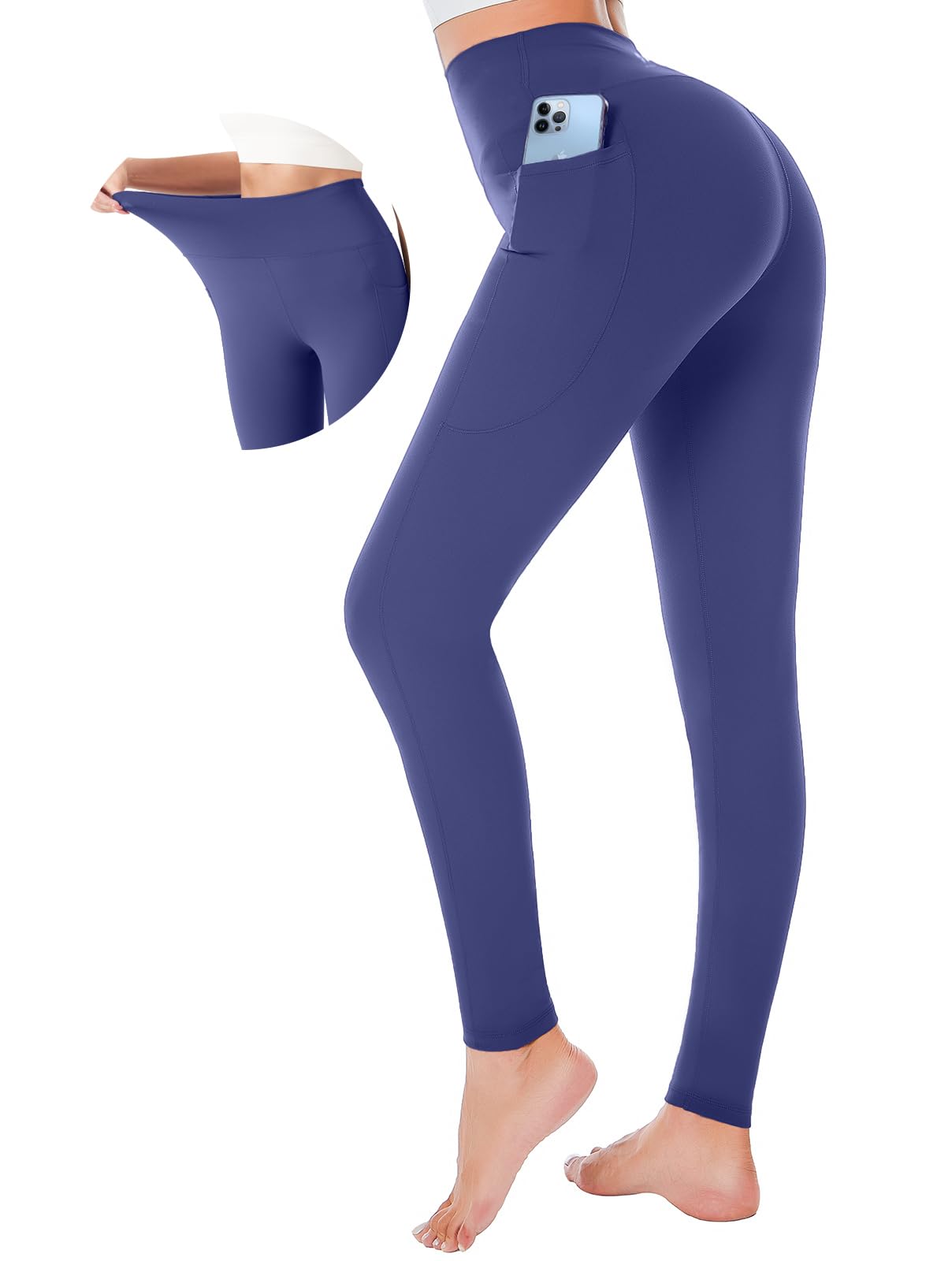 BETTERCHIC Yoga Pants Women High Waisted Tummy Control Yoga Leggings Buttery Soft Leggings Workout Leggings with Pockets