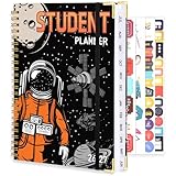 Thboxes Student Planner July 2026 - June 2027, Monthly and Weekly School Planners 8.5" x 6.5" Academic Organizer Planners for Students to Manage Classes, Assignments, Goal Setting,Stickers Included