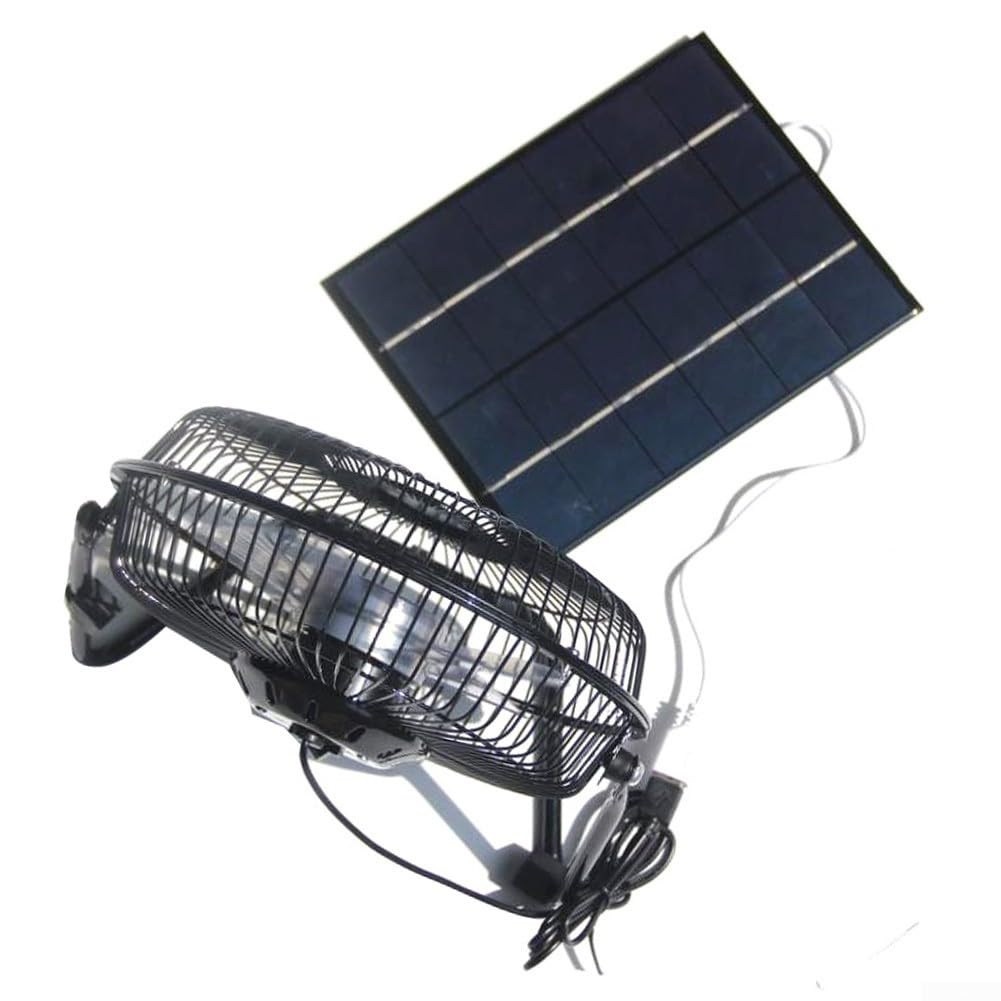 Ventilatore a 8 pollici alimentato solare con il pannello 5 2W per i pollai e per i rifugi dell'animale domestico