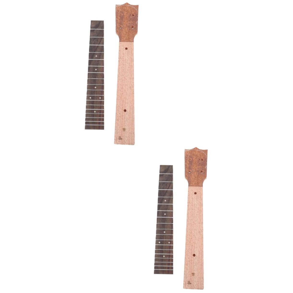 SUPVOX 2pcs Neck Fingerboard Ukulele Fretboard Parts Wooden Ukulele Neck Okoume Ukulele Concert Ukulele Neck Ukulele Fingerboard Replacements Ukulele Supplies Rosewood Maple Guitar