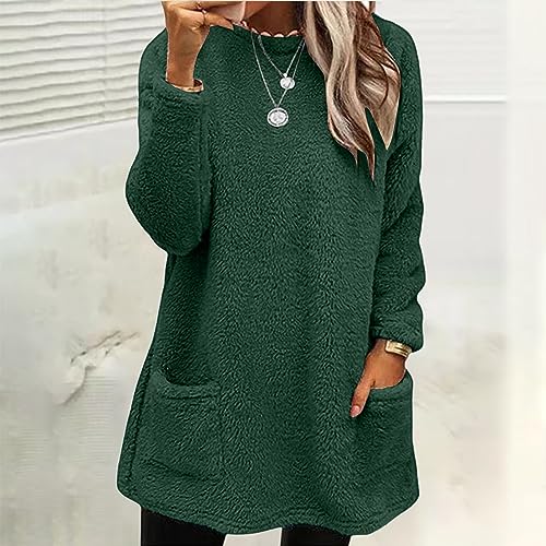 SHAOBGE Hoodies for Women Fleece Linend Warm Sweatshirt Hoodies Long Sleeve Tunic Pullover with Pockets Warm Winter Hoodies2
