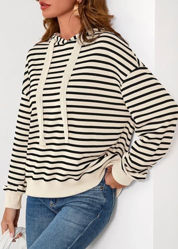 KIRUNDO Hoodies for Women Casual Long Sleeve Striped Sweatshirts - image 7