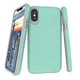 iPhone X Case, ImpactStrong Dual Guard Protection Shock-Absorbing Scratch-Resistant Protective Cover for Apple iPhone X - Mint/Gray