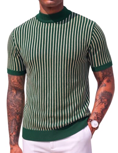 Men's Mock Turtleneck Sweater Short Sleeve  - image 1