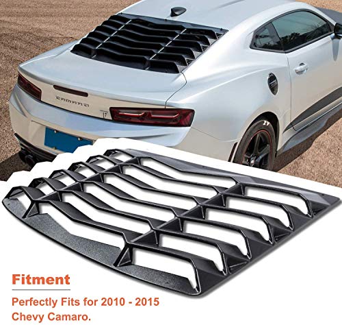Rear Window Louvers For Chevy Chevrolet Camaro 2010 2011 2012 2013 2014 2015 Windshield Sun Shade Cover In Gt Lambo Style Matte Black #TOP1