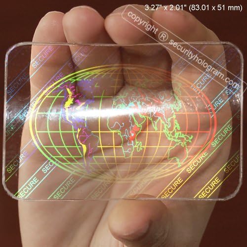25 ID Cards Security Hologram Overlay Stickers with Micro Secure Technology SHID-10 "Protected World"