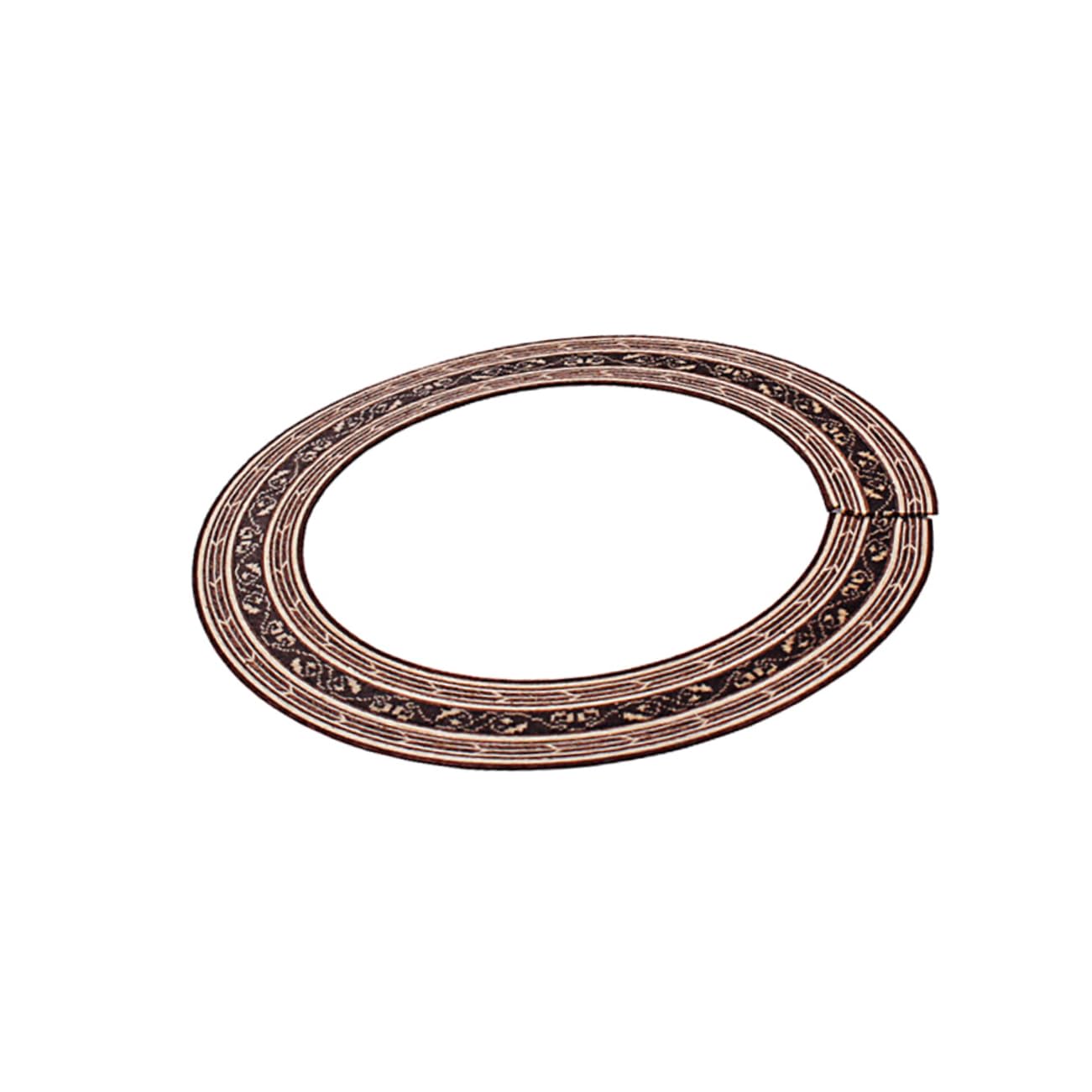 GALPADA Rosewood Guitar Rosette Inlay Curved Strips Decal for Guitar Sound Hole Easy to Apply Vibrant Color Non Damaging