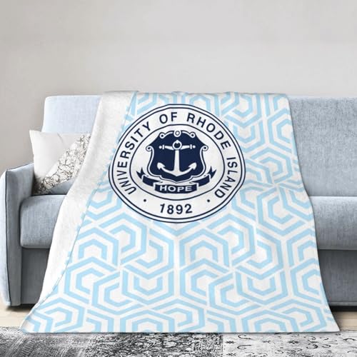 Uri University of Rhode Island Rams Blanket Large Luxury Fleece Soft Anti-Static Anti-Pilling Flannel Bed Blanket