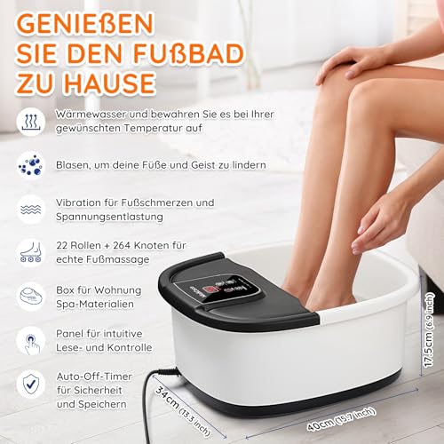Fußbad Mia&Coco mit Heizung, Massagegerät für elektrische Fußbäder