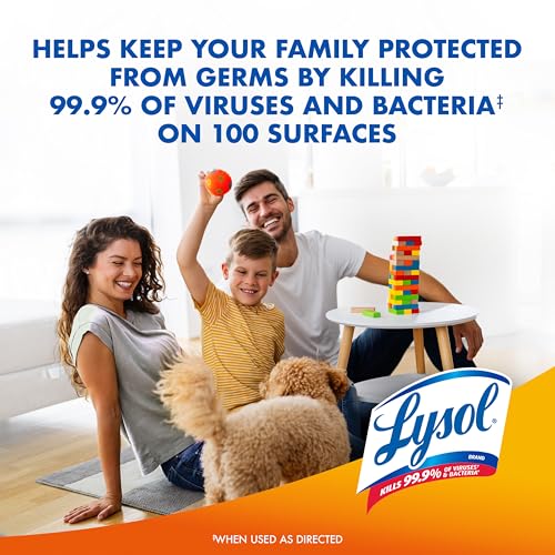 Lysol Disinfectant Spray, for Cleaning and Deodorizing, Lavender & Cotton Blossom + Mango & Hibiscus (Pack of 4) - image 7