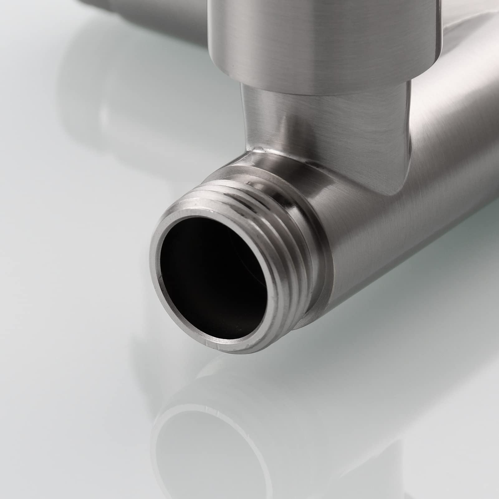 Tecmolog DSF014ANA Répartiteur en Y 2 voies 1/2" Adaptateur en laiton Vanne de dérivation Douche avec vannes d'arrêt Nickel brossé