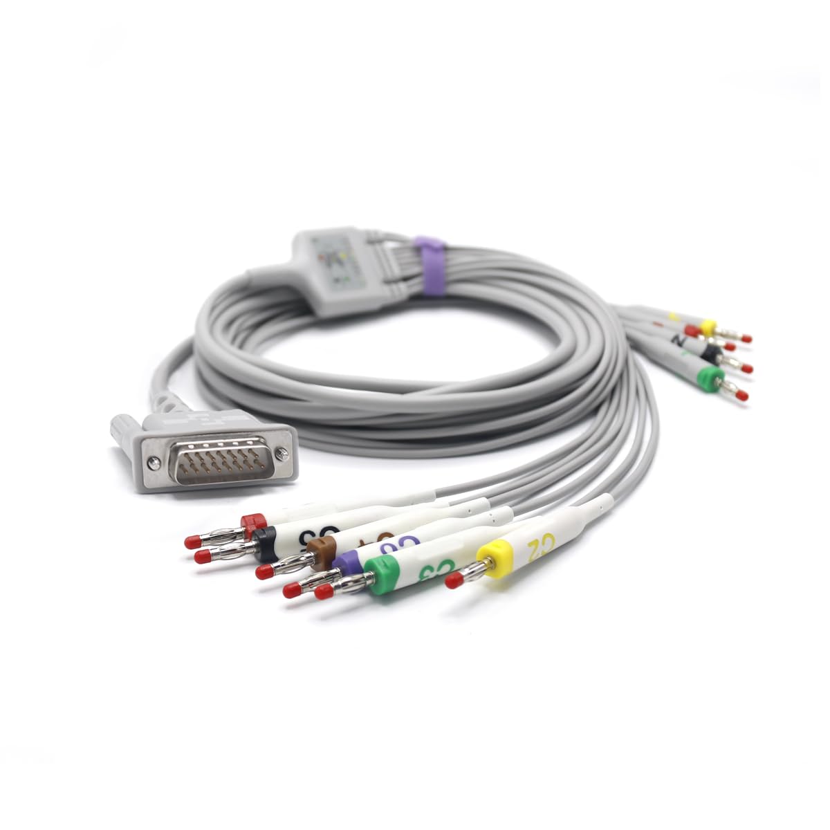 Câble Compatible ECG/EKG pour Ge Marquette 2029890-001 10 Fils Fils IEC Banane 4.0mm Connecteur Standard Européen FDA/CE approuvé SK1206B